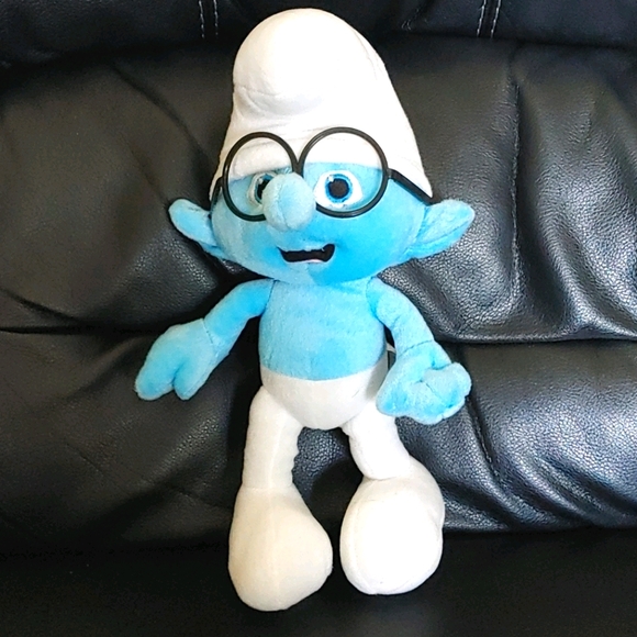 The Smurfs Movie 13.5" Brainy Smurf Plush - Picture 1 of 5